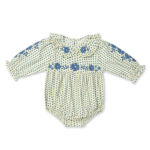 Lali Kids（ラリキッズ）2024AW BELLE ROMPER - HEARTS PRINT WITH EMBROIDERY ロンパース.