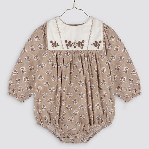 Little Cotton Clothes（リトルコットンクローズ）2024AW Eliza Romper - Hollyhock Floral 　ロンパース