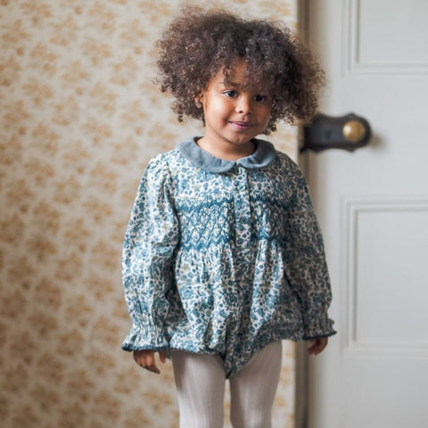 Little Cotton Clothes（リトルコットンクローズ）2024AW Nancy Romper - Midwinter Floral 　ロンパース