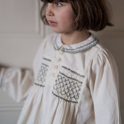 Little Cotton Clothes（リトルコットンクローズ）2024AW Gracie Smocked Blouse ブラウス