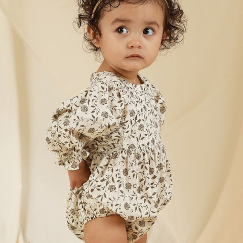 [drop2] NORALEE / NORALEE 2024AW LUNA ROMPER OLIVE BLOOM rompers