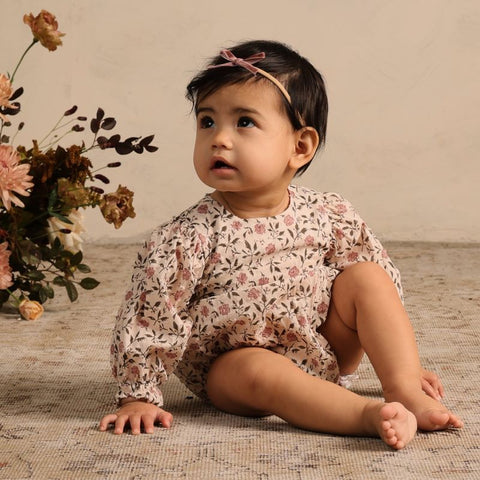 [drop2] NORALEE / NORALEE 2024AW LUNA ROMPER POPPY BLOOM Rompers, dresses