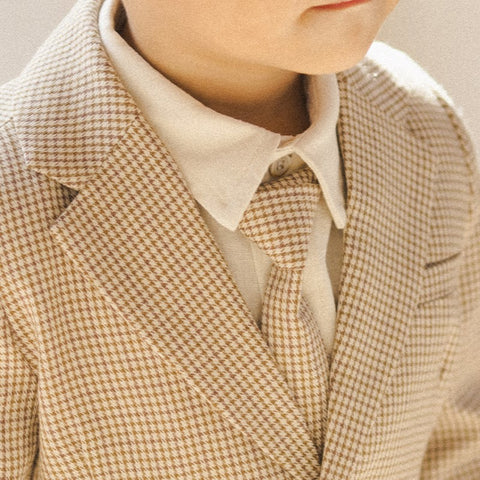 NORALEE  / ノラリー2024AW SKINNY TIE  GOLDEN HOUNDSTOOTH ネクタイ