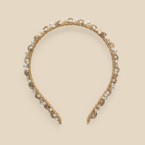 [drop2] NORALEE / Noralee 2024AW PEARL HEADBAND IVORY Headband, headband