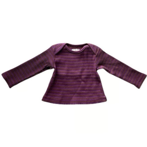 &amp;pal 2024AW border long sleeve tee, purple