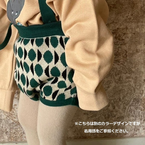 【drop3】&pal（アンドパル）2024AW　moon motif knit bloomers　ムーンニットブルマ 　ネイビー