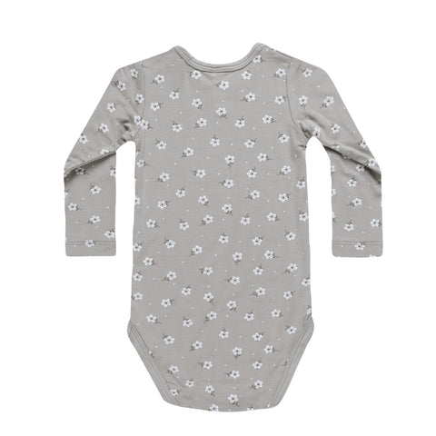 Quincy Mae（クインシーメイ）2024AW　BAMBOO LONG SLEEVE BODYSUIT　 ロンパース