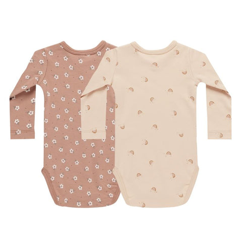 Quincy Mae（クインシーメイ）2024AW JERSEY BODYSUIT　2 PACK　 ロンパース 2セット