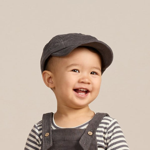 【D2】Quincy Mae（クインシーメイ）2024AW BABY CAP  INDIGO  コーデュロイベビーキャップ帽