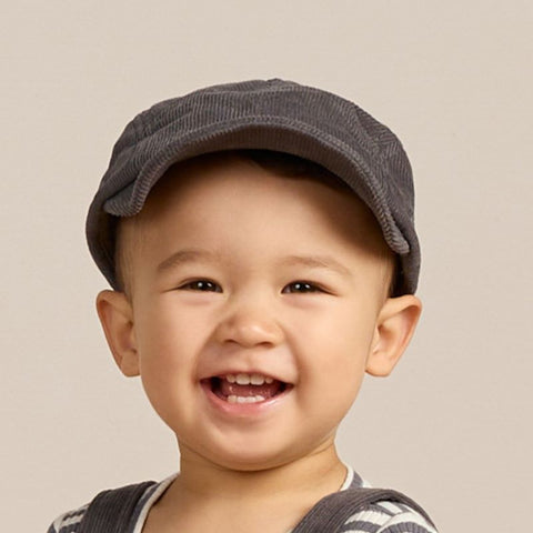 【D2】Quincy Mae（クインシーメイ）2024AW BABY CAP  INDIGO  コーデュロイベビーキャップ帽.