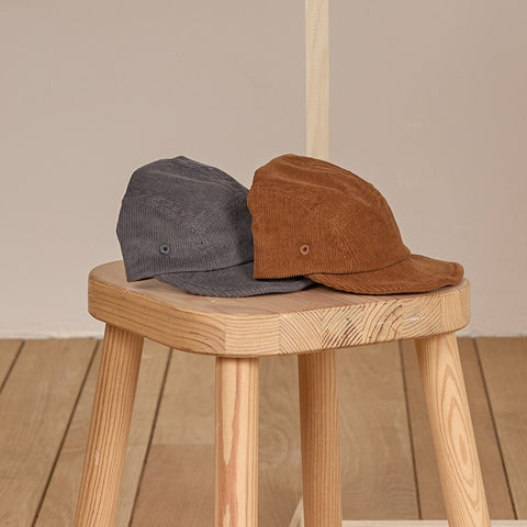 【D2】Quincy Mae（クインシーメイ）2024AW BABY CAP  INDIGO  コーデュロイベビーキャップ帽.