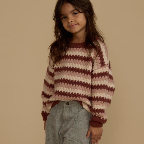 【D3】Rylee & Cru （ライリーアンドクルー）2024AW Aspen Sweater -Multi Stripe-　ストライプセーター