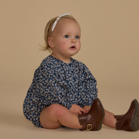 Rylee & Cru （ライリーアンドクルー）2024AW GWEN ROMPER  BLUE FLORAL -INDIGO- ロンパース