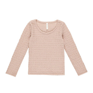 [D2] Rylee & Cru 2024AW ALICE SWEATER HEATHERED SAND Collared sweater