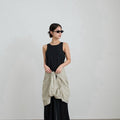 【4月下旬入荷次第お届けのご予約】anuke（アンヌーク） Woolchambray Sleeveless Onepiece 62710301.