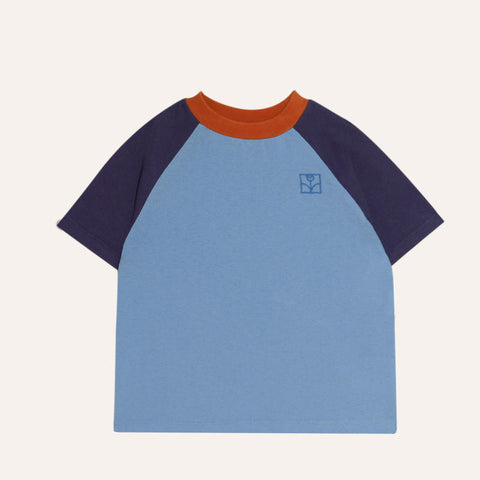 The Campamento（カンパメント） 2025SS  COLOR BLOCK  KIDS T-SHIRT -blue- ラグラン半袖Tシャツ