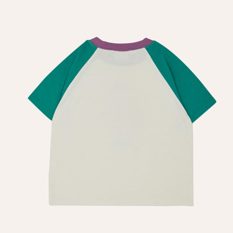 The Campamento（カンパメント） 2025SS  MR. HAPPY MAN COLOR BLOCK KIDS  T-SHIRT  ラグラン半袖Tシャツ