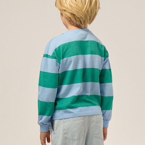 The Campamento（カンパメント） 2025SS  GREEN STRIPES LONG SLEEVES KIDS SHIRT 長袖ボーダー柄トップス