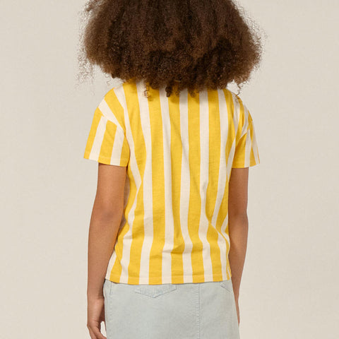 The Campamento（カンパメント） 2025SS  YELLOW STRIPE KIDS T-SHIRT  ストライプ柄半袖Tシャツ