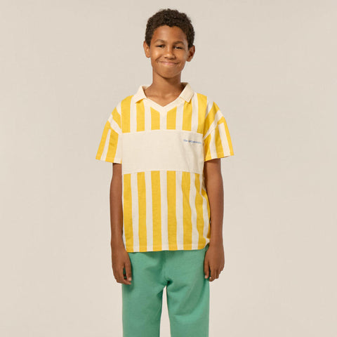 The Campamento（カンパメント） 2025SS  YELLOW STRIPE KIDS T-SHIRT  ストライプ柄半袖Tシャツ