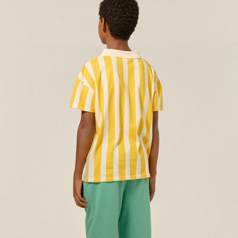 The Campamento（カンパメント） 2025SS  YELLOW STRIPE KIDS T-SHIRT  ストライプ柄半袖Tシャツ