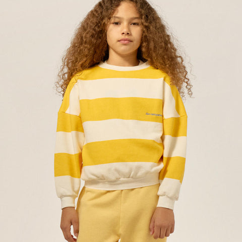 The Campamento（カンパメント） 2025SS  YELLOW STRIPES OVERSIZED KIDS SWEATSHIRT 長袖ボーダー柄オーバーサイズスウェットシャツ