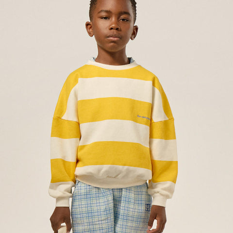 The Campamento（カンパメント） 2025SS  YELLOW STRIPES OVERSIZED KIDS SWEATSHIRT 長袖ボーダー柄オーバーサイズスウェットシャツ