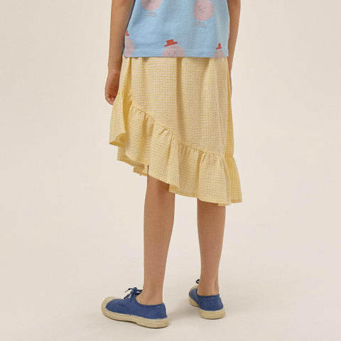 The Campamento（カンパメント） 2025SS  YELLOW CHECKED KIDS SKIRT キッズチェック柄スカート