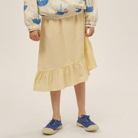 The Campamento（カンパメント） 2025SS  YELLOW CHECKED KIDS SKIRT キッズチェック柄スカート