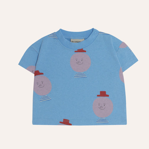 The Campamento（カンパメント） 2025SS MR. HAPPY MAN ALLOVER BABY T-SHIRT -blue- 半袖Tシャツ