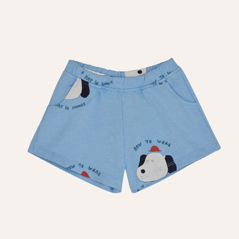 The Campamento（カンパメント） 2025SS DOGS ALLOVER BABY SHORTS -light blue- ベビーショートパンツ