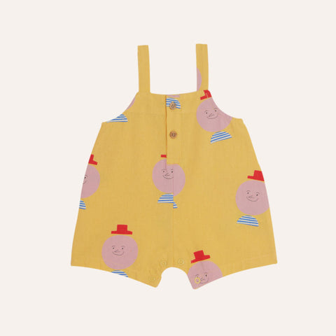 The Campamento（カンパメント） 2025SS MR. HAPPY MAN BABY DUNGAREE -yellow- ベビーショートオール