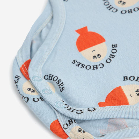 【D1】BOBO CHOSES（ボボショーズ）2025SS Morning Egg all over body 半袖ロンパース.