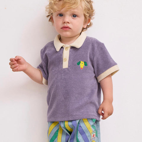 【D1】BOBO CHOSES（ボボショーズ）2025SS Happy Dog terry cloth polo テリー地半袖ポロシャツ.