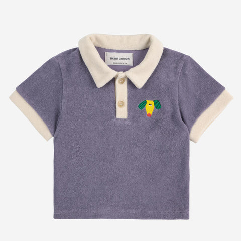 【D1】BOBO CHOSES（ボボショーズ）2025SS Happy Dog terry cloth polo テリー地半袖ポロシャツ.