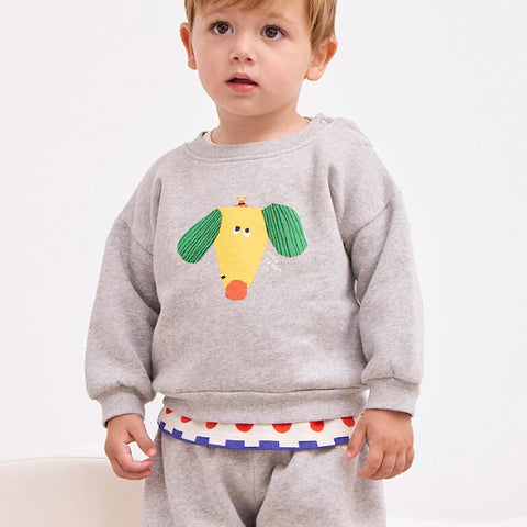 【D1】BOBO CHOSES（ボボショーズ）2025SS Happy Dog sweatshirt　スウェットシャツ、トレーナー.