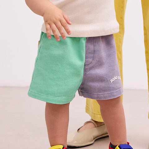 【D2】BOBO CHOSES（ボボショーズ）2025SS Color block woven shorts ショートパンツ.