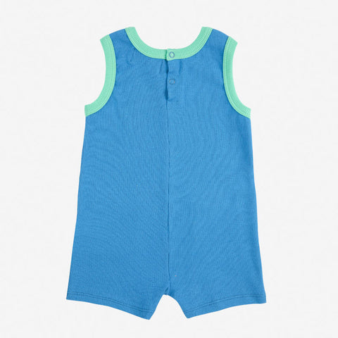 【D1】BOBO CHOSES（ボボショーズ）2025SS Smiling playsuit -blue-プレイスーツ、ショートオール