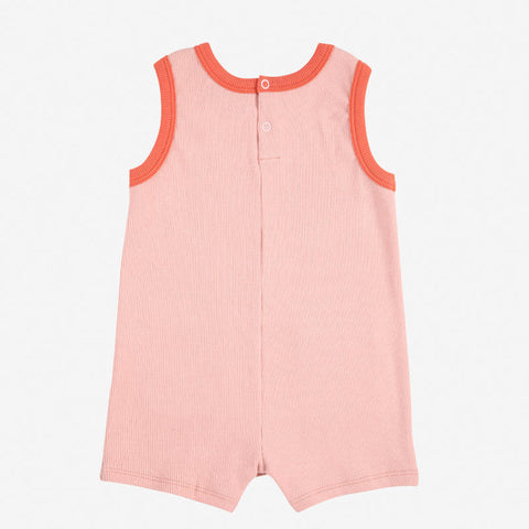 【D1】BOBO CHOSES（ボボショーズ）2025SS Smiling playsuit -pink-プレイスーツ、ショートオール