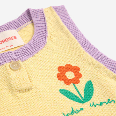 【D1】BOBO CHOSES（ボボショーズ）2025SS Flower knitted top　ニットタンクトップ