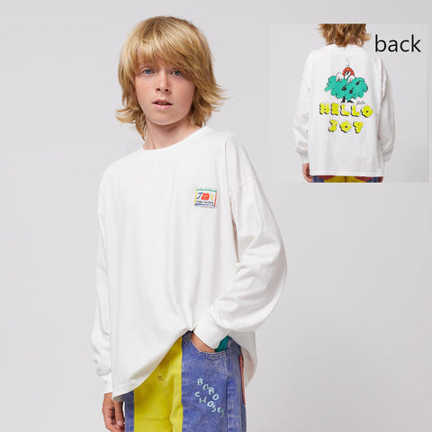 【D1】BOBO CHOSES（ボボショーズ）2025SS Hello Joy T-shirt キッズ長袖Tシャツ