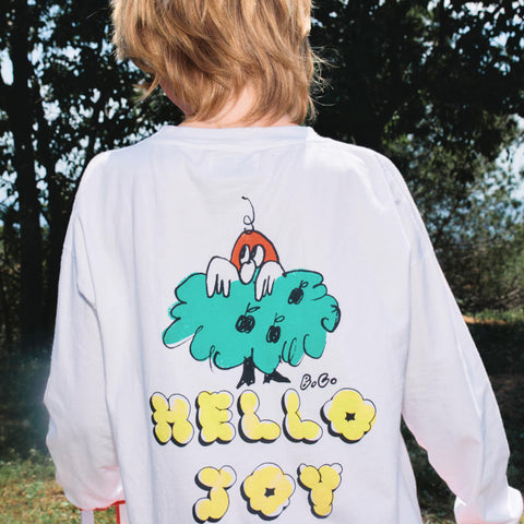 【D1】BOBO CHOSES（ボボショーズ）2025SS Hello Joy T-shirt キッズ長袖Tシャツ