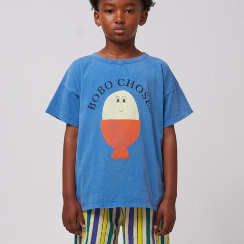 【D1】BOBO CHOSES（ボボショーズ）2025SS Morning Egg T-shirt キッズ半袖Tシャツ