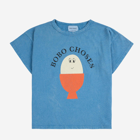 【D1】BOBO CHOSES（ボボショーズ）2025SS Morning Egg T-shirt キッズ半袖Tシャツ