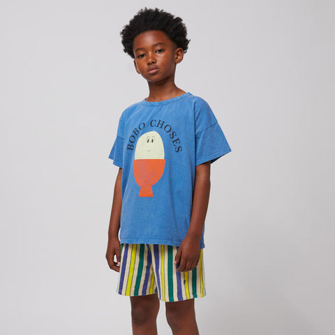 【D1】BOBO CHOSES（ボボショーズ）2025SS Morning Egg T-shirt キッズ半袖Tシャツ