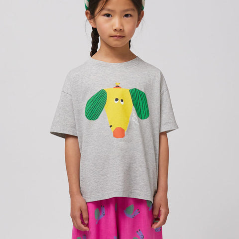 【D1】BOBO CHOSES（ボボショーズ）2025SS Happy Dog short sleeve T-shirt キッズ半袖Tシャツ