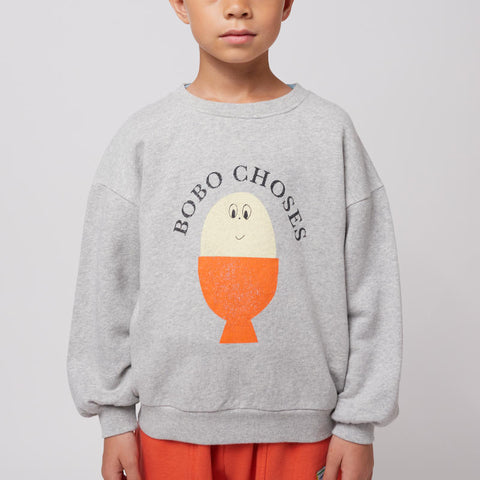 【D1】BOBO CHOSES 2025SS Morning Egg sweatshirt キッズスウェットシャツ