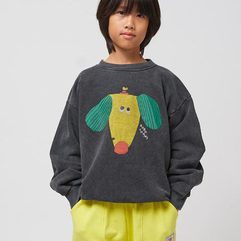 【D1】BOBO CHOSES（ボボショーズ）2025SS Happy Dog sweatshirt キッズスウェットシャツ