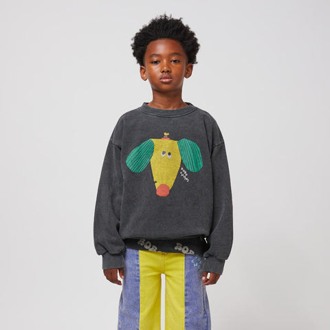 【D1】BOBO CHOSES（ボボショーズ）2025SS Happy Dog sweatshirt キッズスウェットシャツ