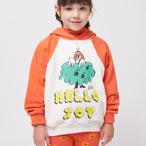 【D1】BOBO CHOSES（ボボショーズ）2025SS Hello Joy ranglan sleeves hoodie キッズスウェットパーカー